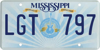 MS license plate LGT797
