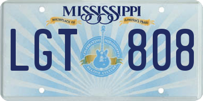 MS license plate LGT808