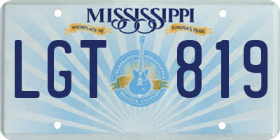 MS license plate LGT819