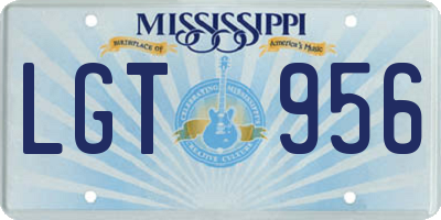 MS license plate LGT956