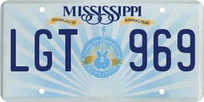MS license plate LGT969