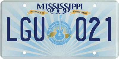 MS license plate LGU021