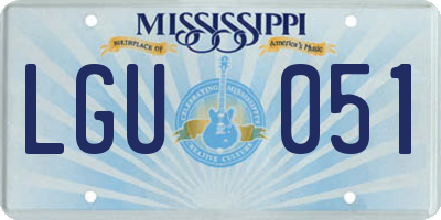 MS license plate LGU051