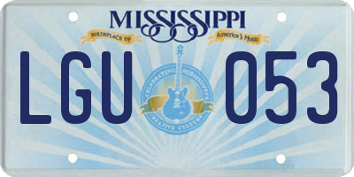MS license plate LGU053