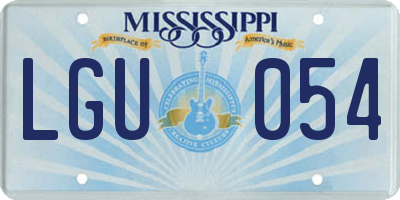 MS license plate LGU054