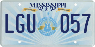 MS license plate LGU057