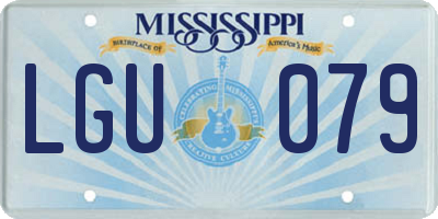 MS license plate LGU079