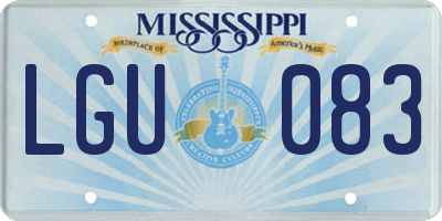 MS license plate LGU083