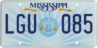 MS license plate LGU085