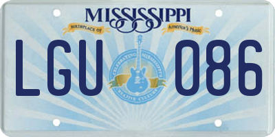 MS license plate LGU086