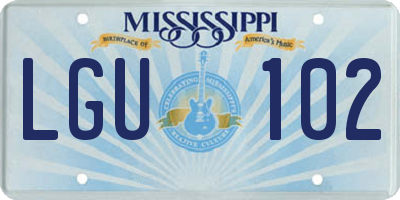 MS license plate LGU102