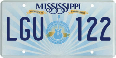 MS license plate LGU122