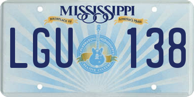 MS license plate LGU138