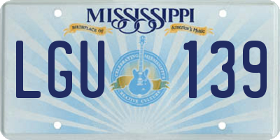 MS license plate LGU139