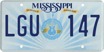 MS license plate LGU147