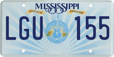 MS license plate LGU155