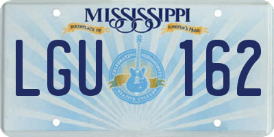 MS license plate LGU162
