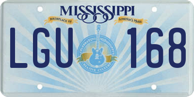MS license plate LGU168
