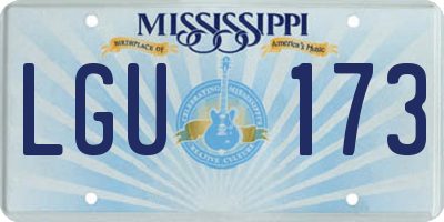 MS license plate LGU173