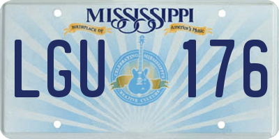 MS license plate LGU176