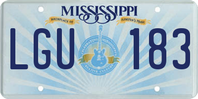 MS license plate LGU183