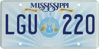 MS license plate LGU220