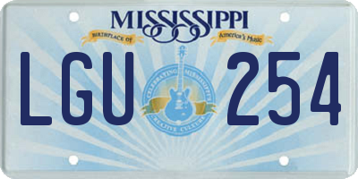 MS license plate LGU254