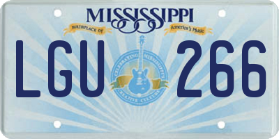 MS license plate LGU266