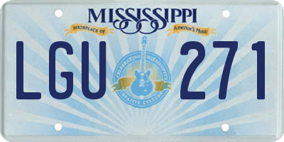 MS license plate LGU271