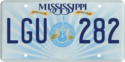 MS license plate LGU282