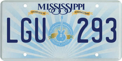 MS license plate LGU293