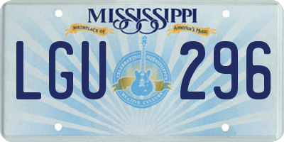 MS license plate LGU296