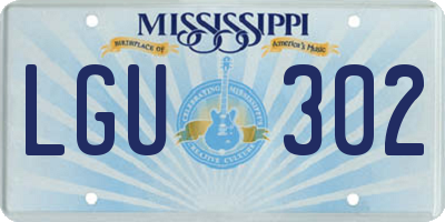MS license plate LGU302