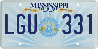 MS license plate LGU331