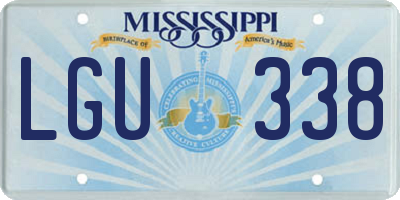 MS license plate LGU338