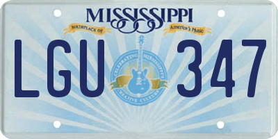 MS license plate LGU347