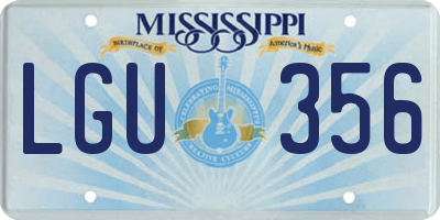 MS license plate LGU356