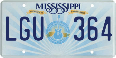 MS license plate LGU364