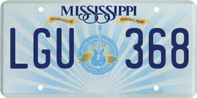 MS license plate LGU368