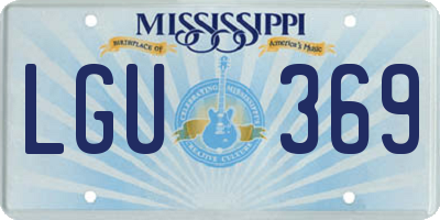MS license plate LGU369