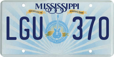 MS license plate LGU370