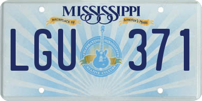 MS license plate LGU371