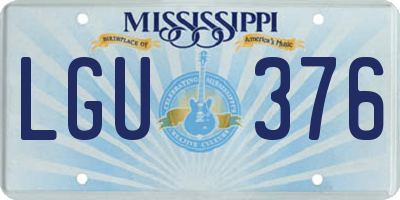 MS license plate LGU376