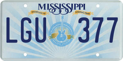 MS license plate LGU377