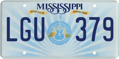 MS license plate LGU379