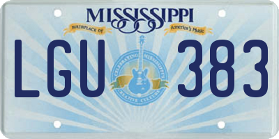 MS license plate LGU383