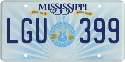 MS license plate LGU399