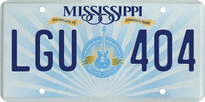 MS license plate LGU404