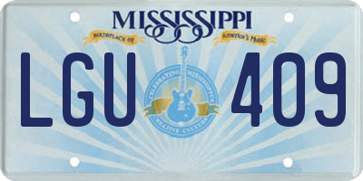 MS license plate LGU409