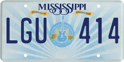 MS license plate LGU414
